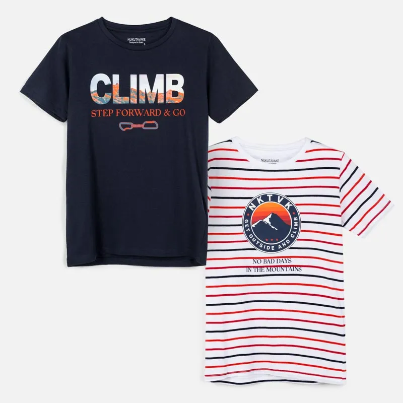 [6066] Camiseta Azul/Rayas