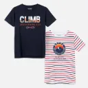 Camiseta Azul/Rayas