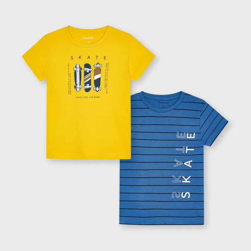 Camiseta Amarilla/ Azul Rayas
