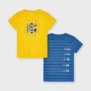 Camiseta Amarilla/ Azul Rayas