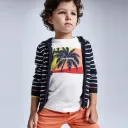 Conjunto Niño Short Rayas