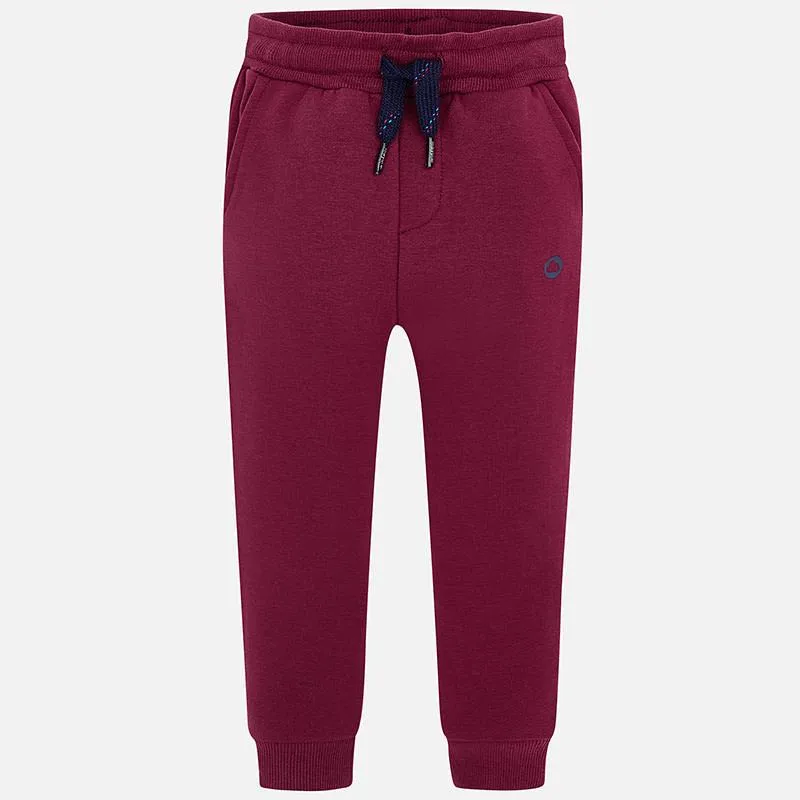 Pantalón Sudadera Vino Tinto Niño