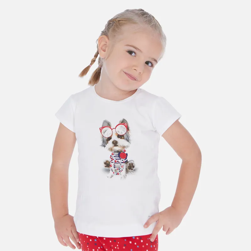 [3017] Blusa Blanca Perrito