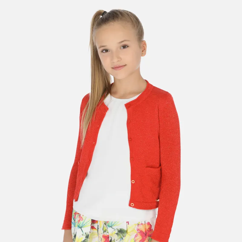 Saco Rojo Brillante Niña