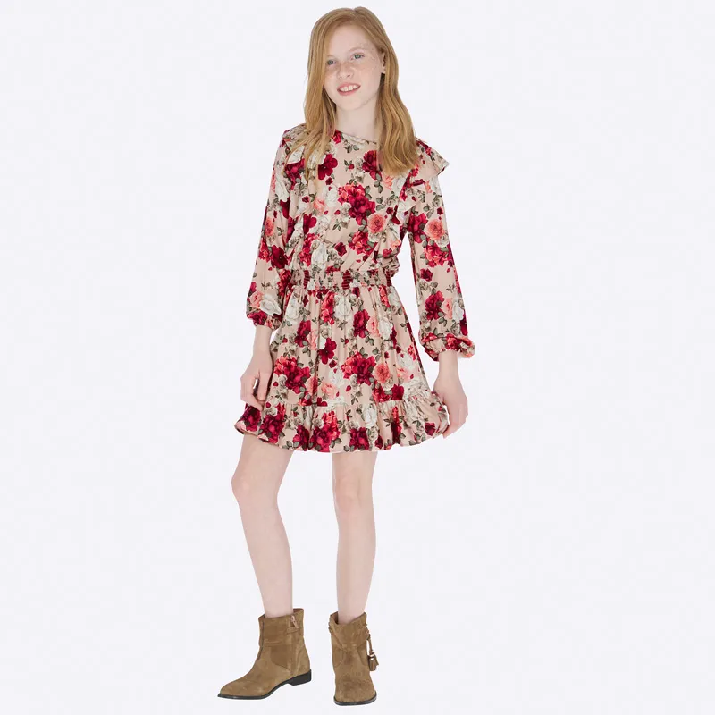 [7933] Vestido Flores Niña