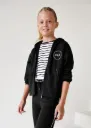 Buzo Capota Negro Niña