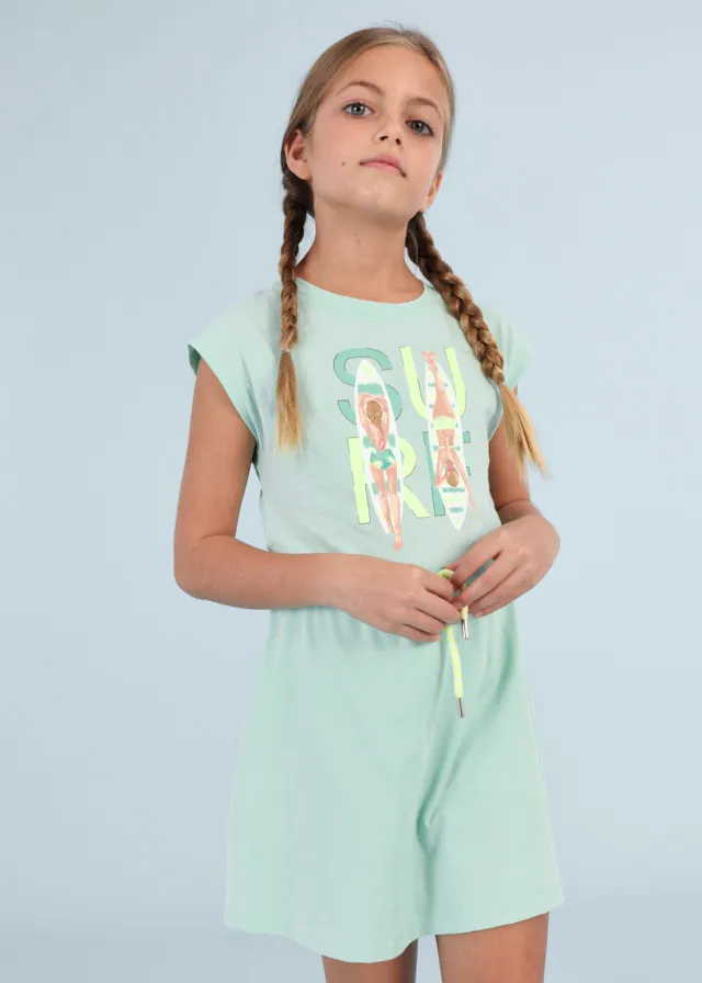Enterizo de Short Niña Aguamarina