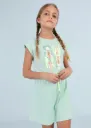 Enterizo de Short Niña Aguamarina