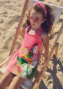 Vestido Estampado con Apliques Niña
