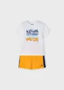 Conjunto Bermuda Naranja Niño