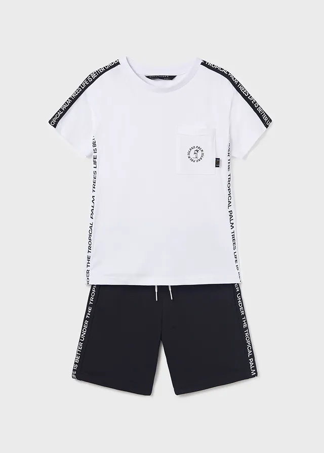 [6656] Conjunto Short Deportivo Cintas Niño