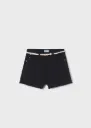 Short Jean Negro con Cinturón Niña