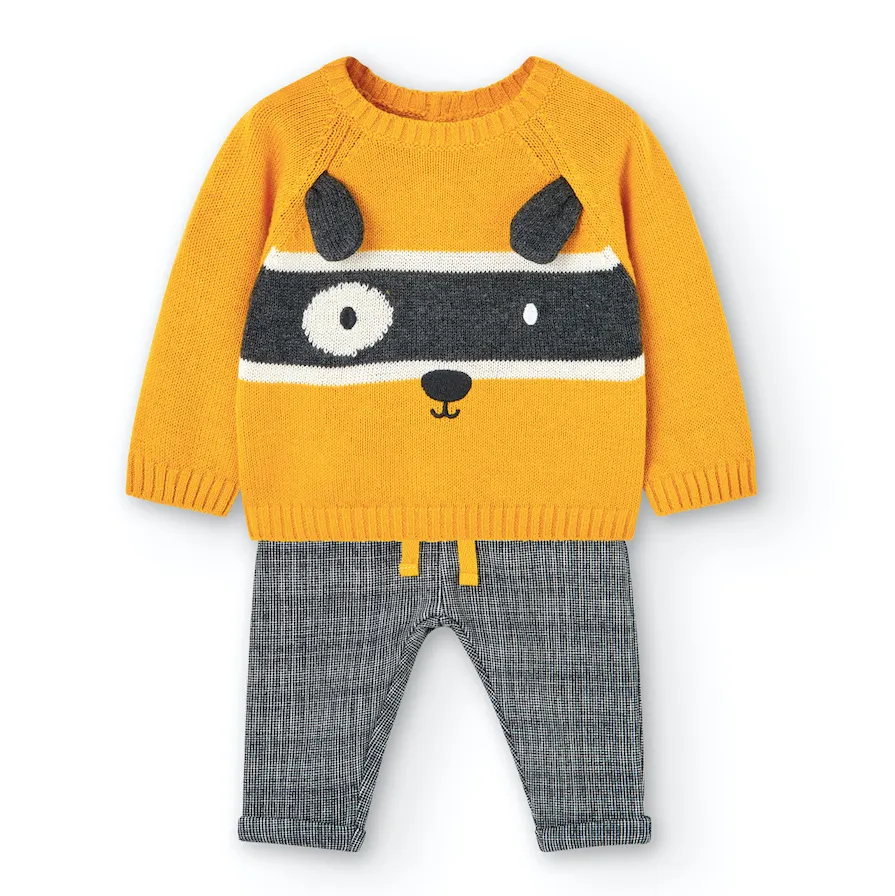 Conjunto Buzo Tejido Perrito