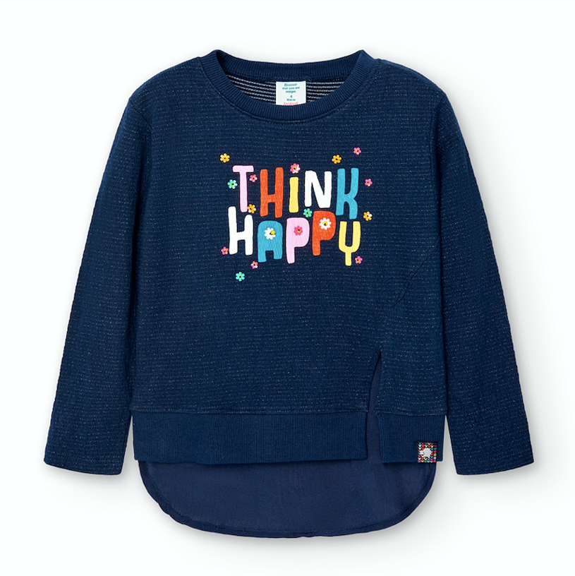 Blusa Azul Think Happy