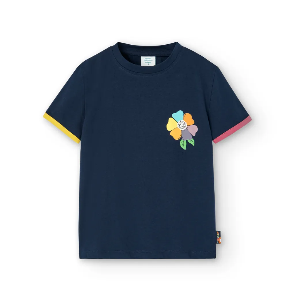 [458046] Camiseta Contrastes Azul
