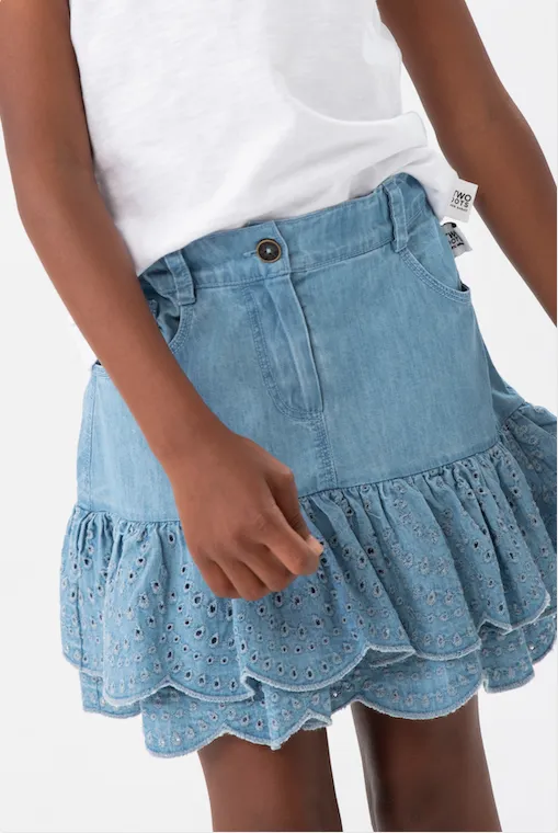 [438151] Falda Denim Hojarota