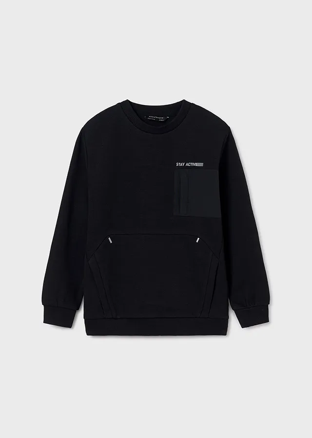[6467] Saco Negro Bolsillo