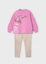 Conjunto Saco Rosa y Leggings Metalizado