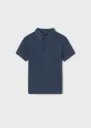 Polo Tejido Azul Ribete