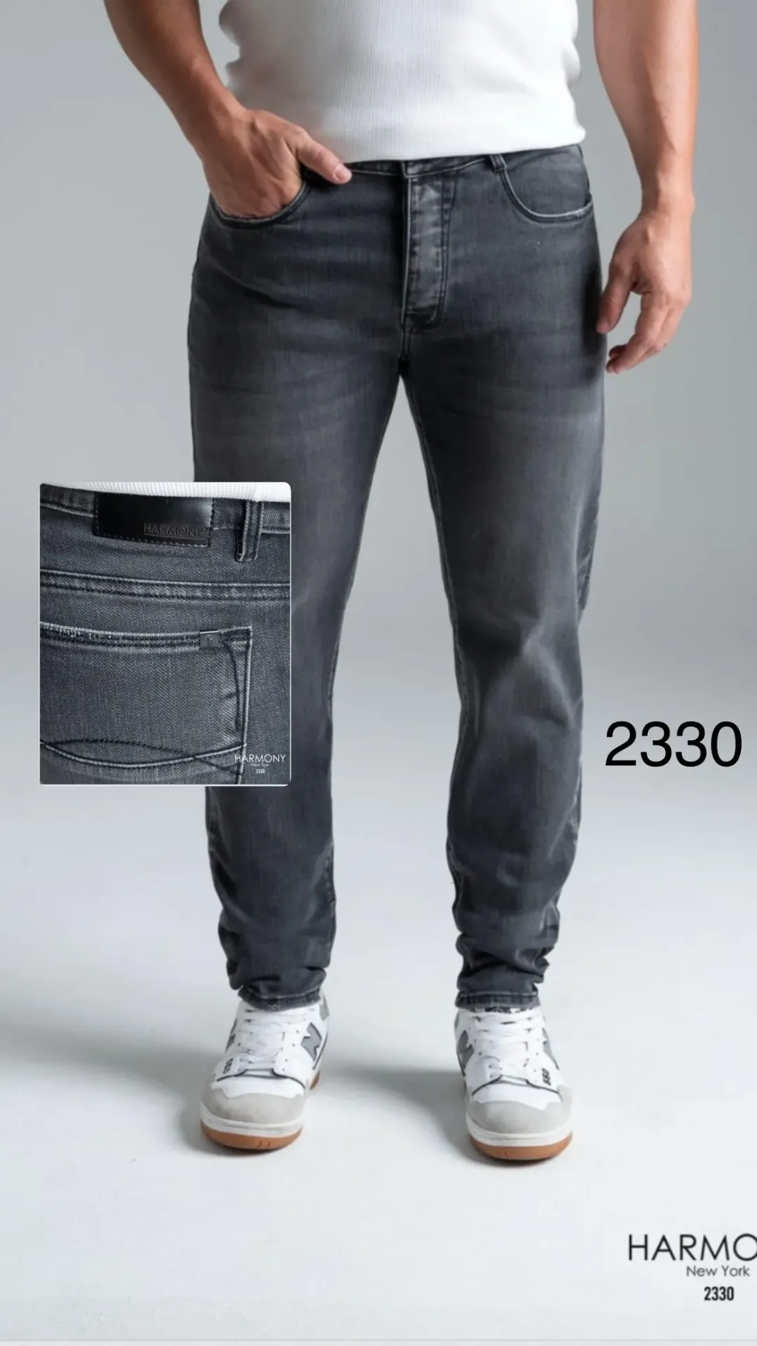 Jean Hombre Bota Semirecta, Gris
