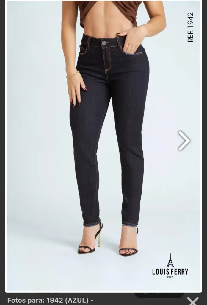 Jean Stretch Skinny Tiro Medio Azul Oscuro