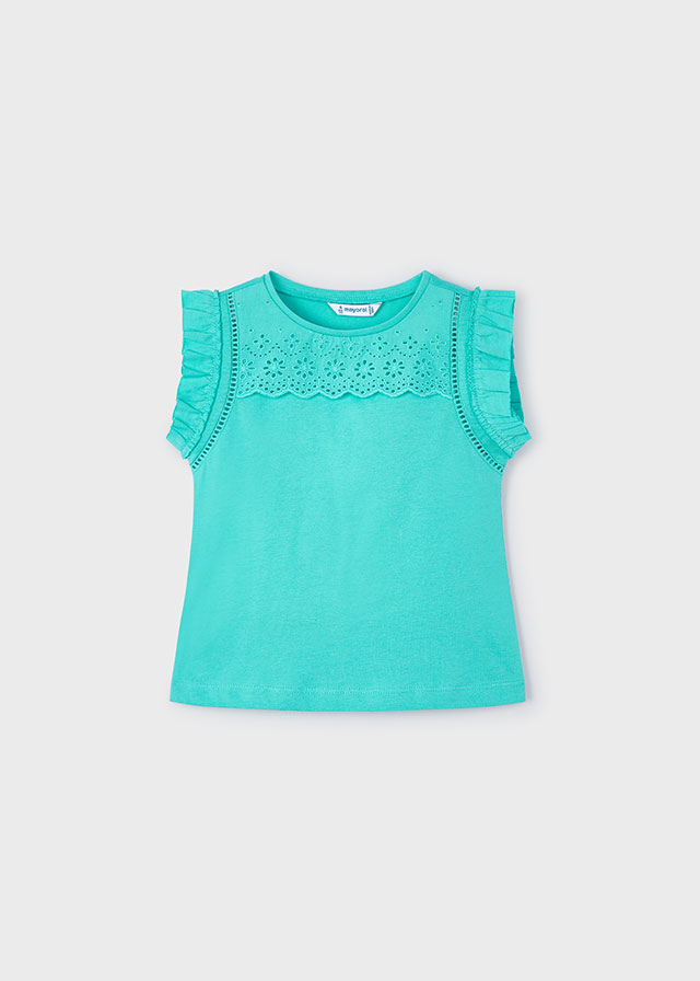 Blusa Combinada Hojarota Turquesa