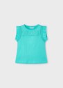 Blusa Combinada Hojarota Turquesa