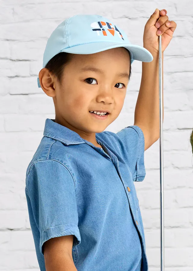 Camisa Denim Manga Corta