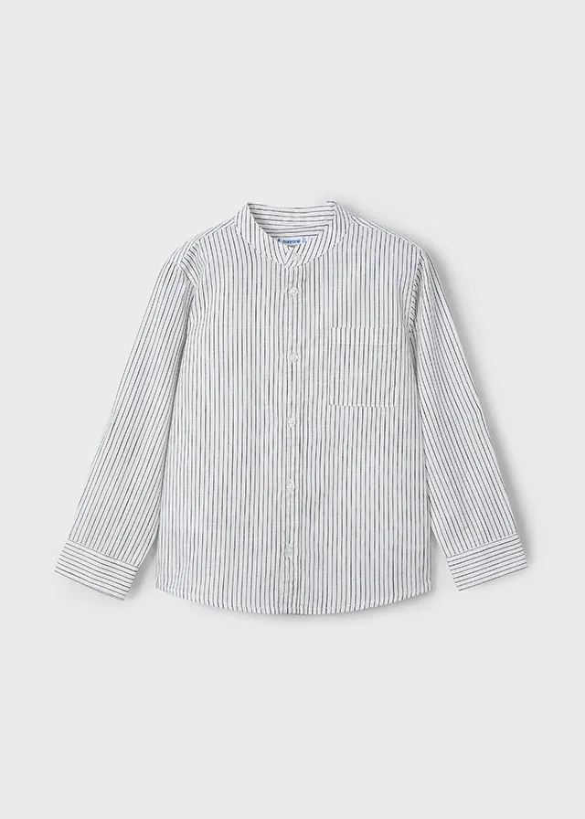 Camisa Rayas Sin Cuello