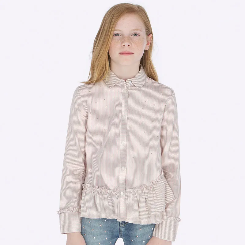 Camisa Rayas con Bolero y Apliques