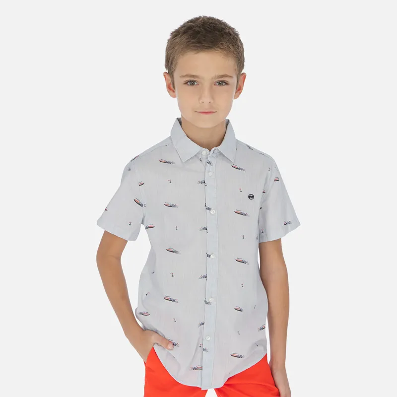 Camisa Yate Celeste MC