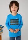Camiseta Azul Lenticular Snowboard