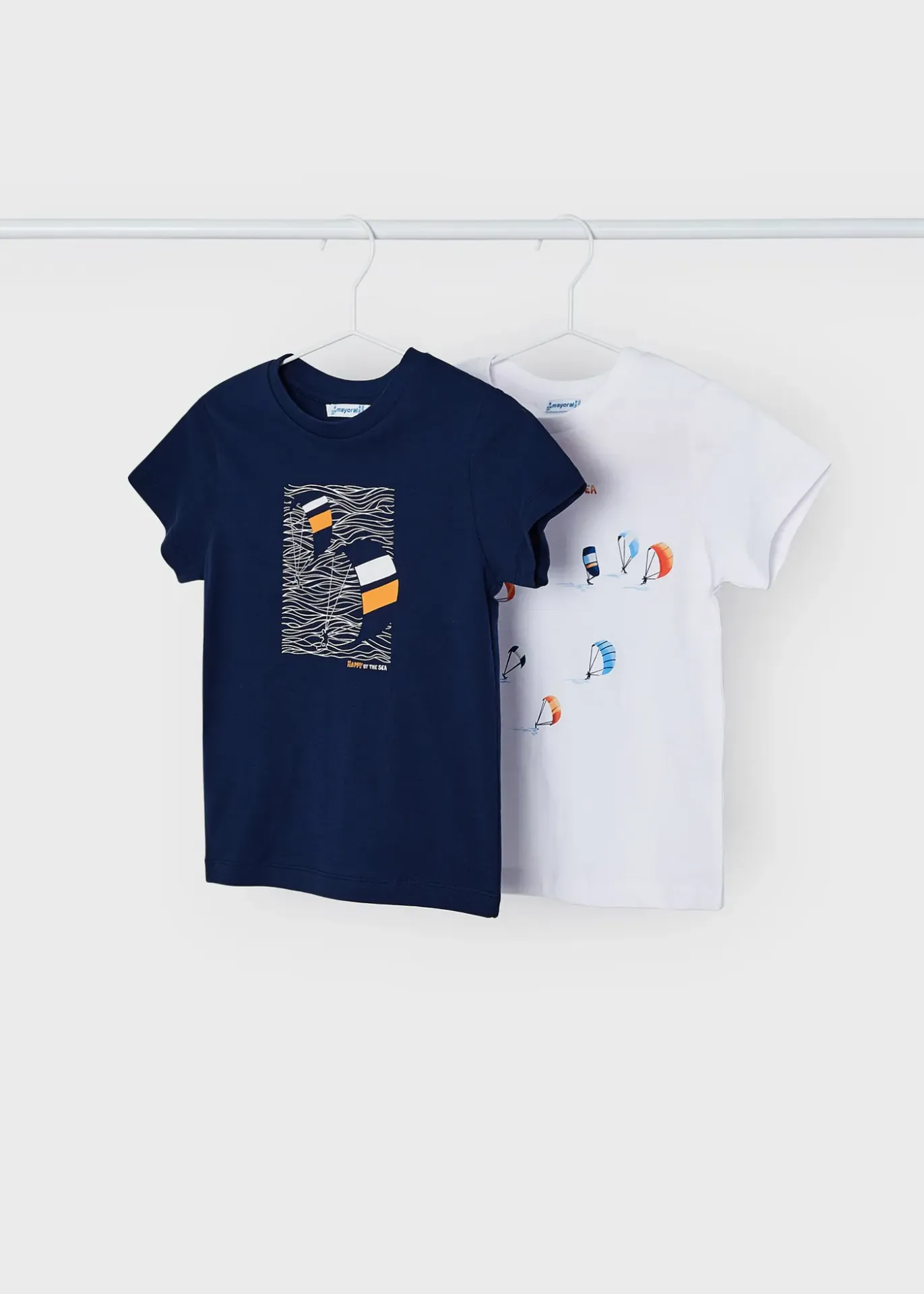 Camiseta Azul Oscuro/ Blanco