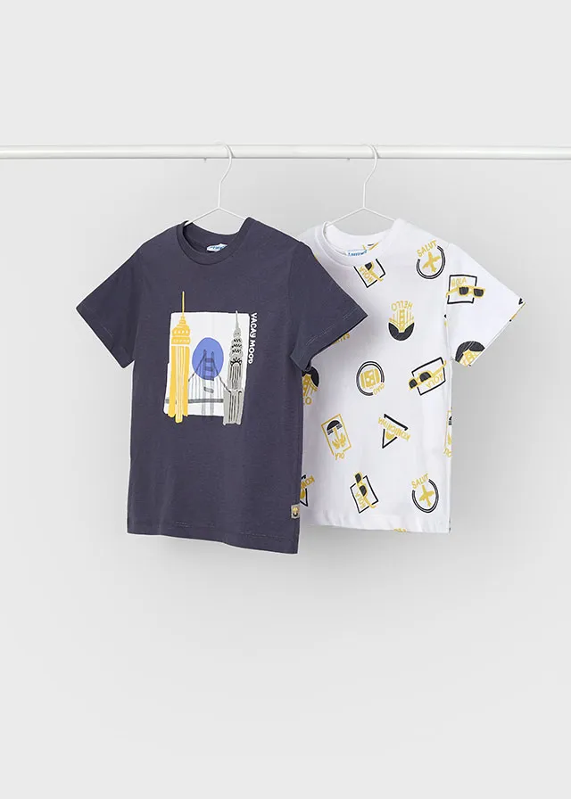 Camiseta Blanca/ Gris Rascacielos
