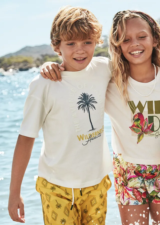 [6009] Camiseta Crudo Palmera