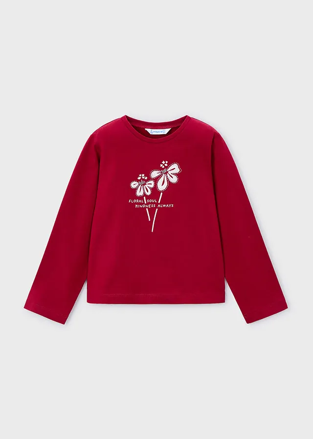 Camiseta Flor Brillante Roja