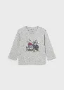Camiseta Gris Manga Larga Carrito