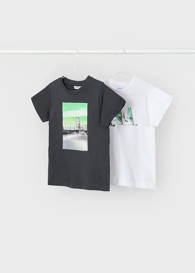 [3049] Camiseta Gris/ Blanca Velero (2)