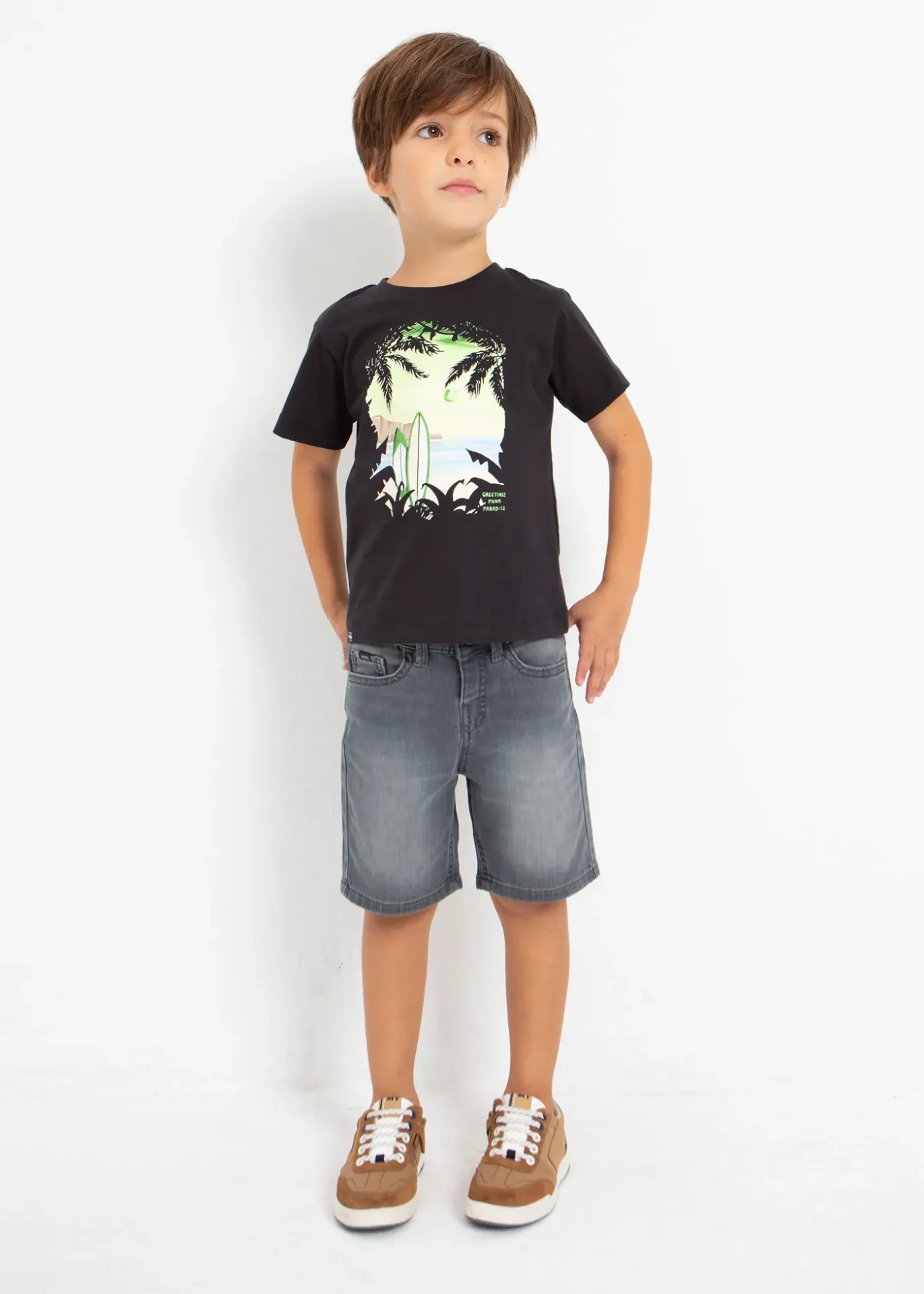 [3020] Camiseta Negro Playa (2)