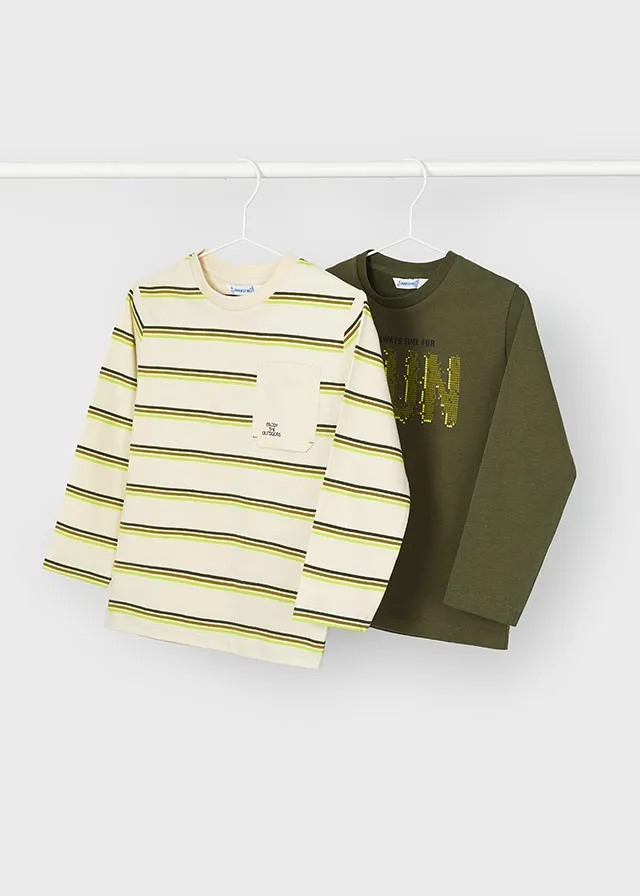[4053] Camiseta Verde/ Rayas Fun (3)