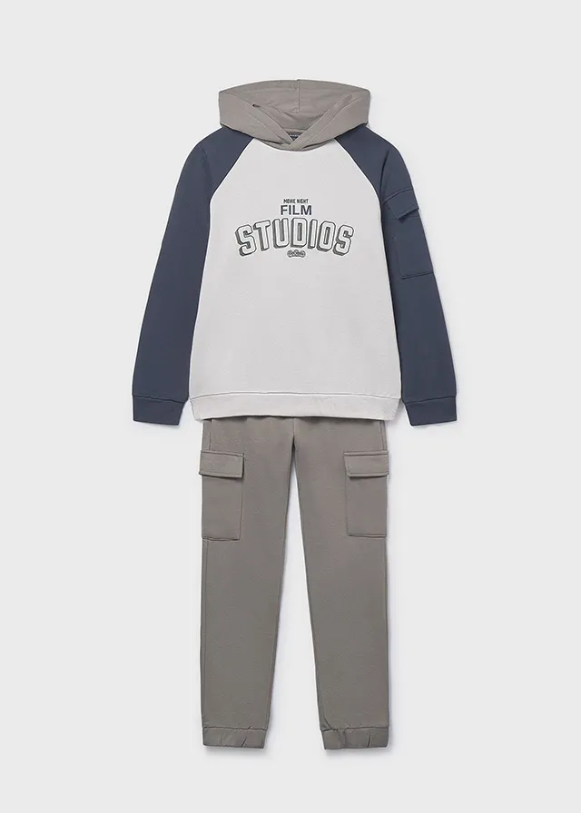 Conjunto Sudadera Cargo Verde