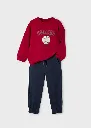 Conjunto Sudadera Rojo Gris