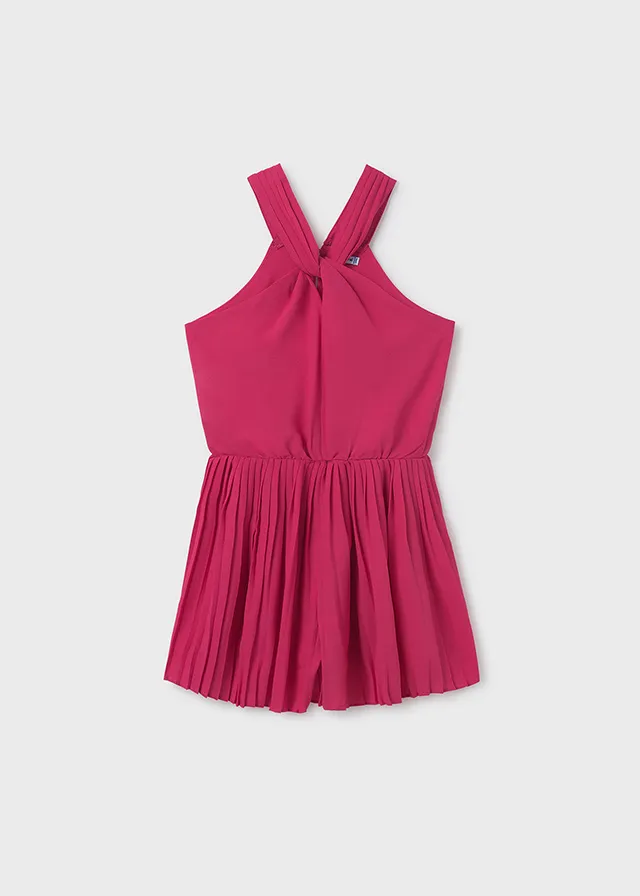 [6863] Enterizo de short Plisado Fucsia (10)