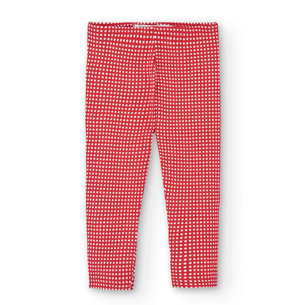 Leggings Corto Rojo Lunares Niña