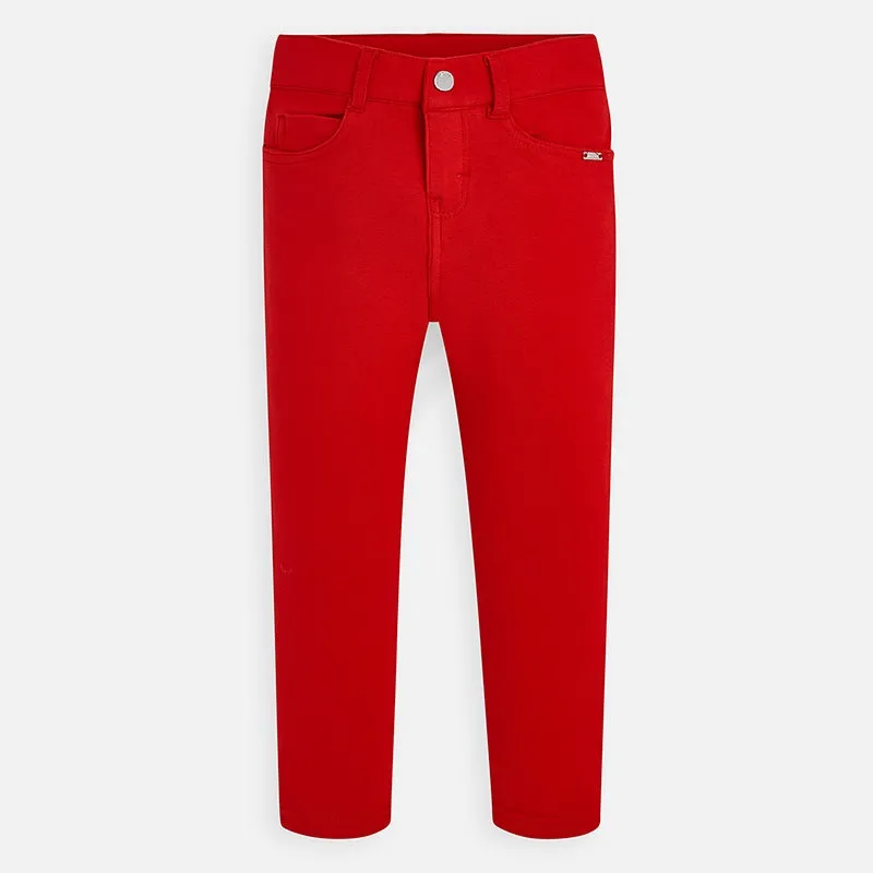[555] Pantalón Felpa Rojo Niña (3)
