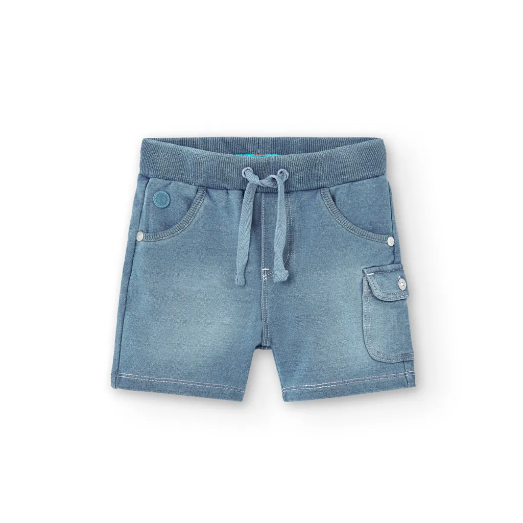 Short Felpa con Bolsillo Niño