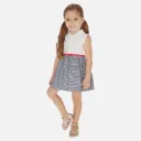 Vestido Blanco Rayas + Cinturón