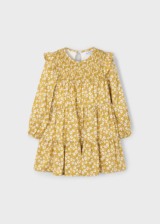 Vestido Flores Mostaza