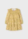 Vestido Flores Mostaza