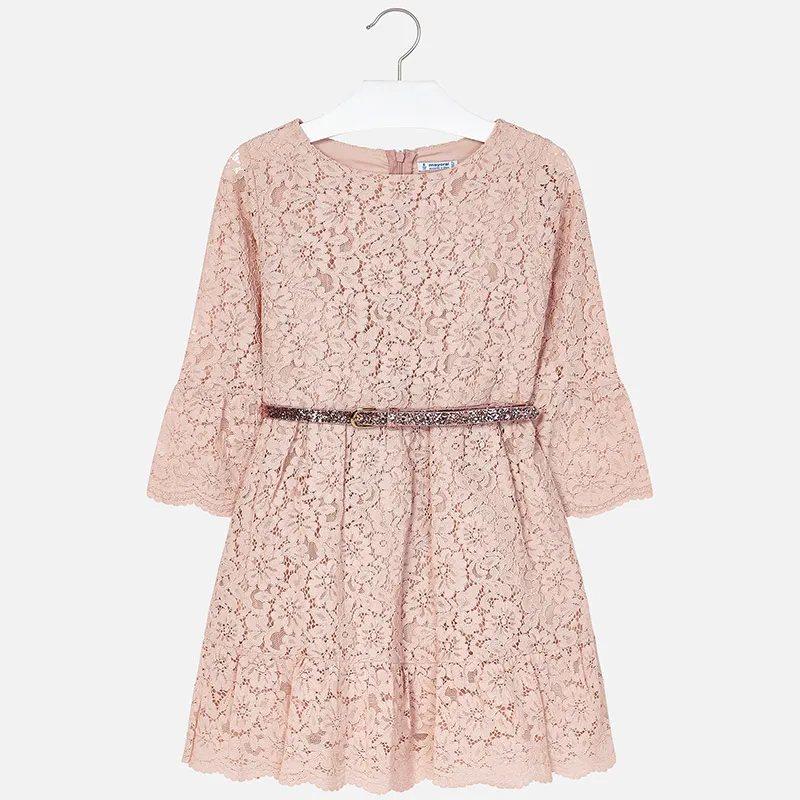 Vestido Hojarrota Rosa + Cinturón